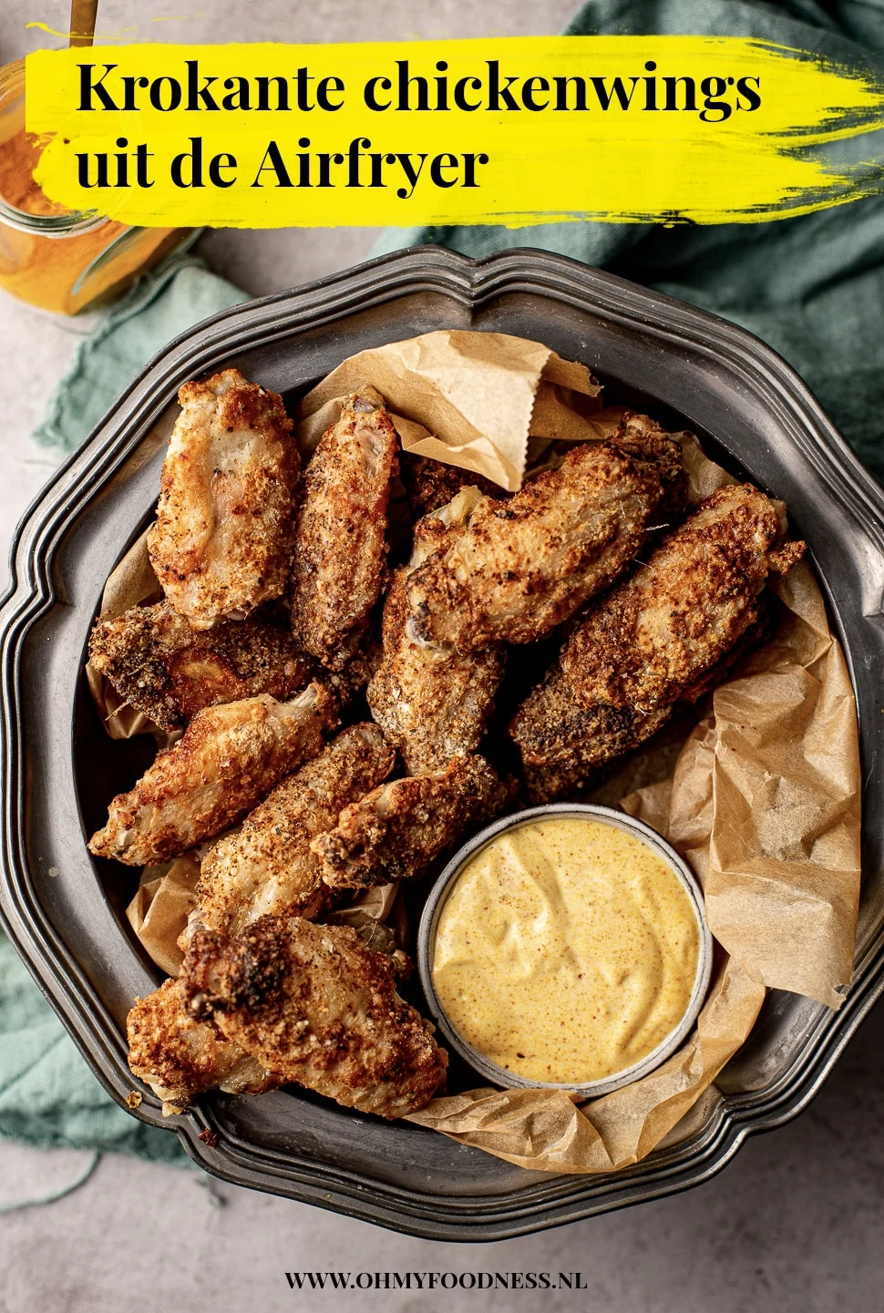 Krokante kippenvleugels uit de Airfryer met Kerriedip - Fastfood Friday 4 krokante chickenwings uit de Airfryer