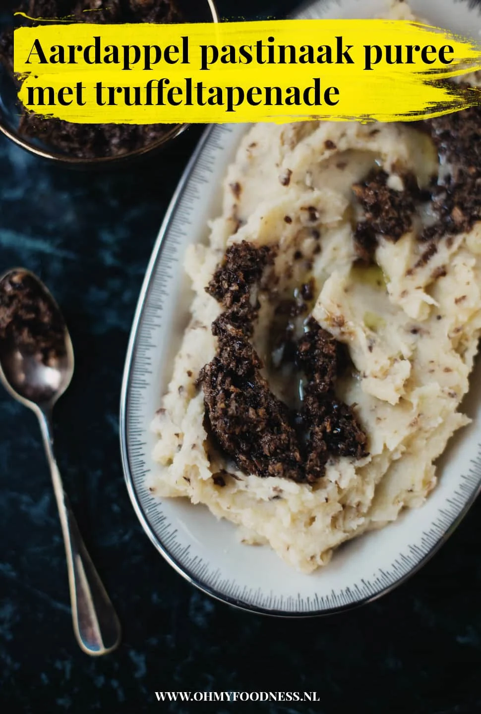 Aardappel Pastinaak Puree met Truffeltapenade 3 AardappelPastinaakPureeTruffeltapenade Pinterest