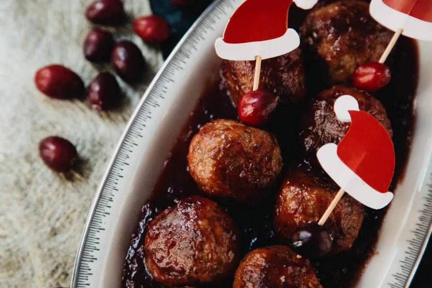 Kipgehaktballen met Cranberrysaus 2 KipgehaktballenCranberrysaus FI
