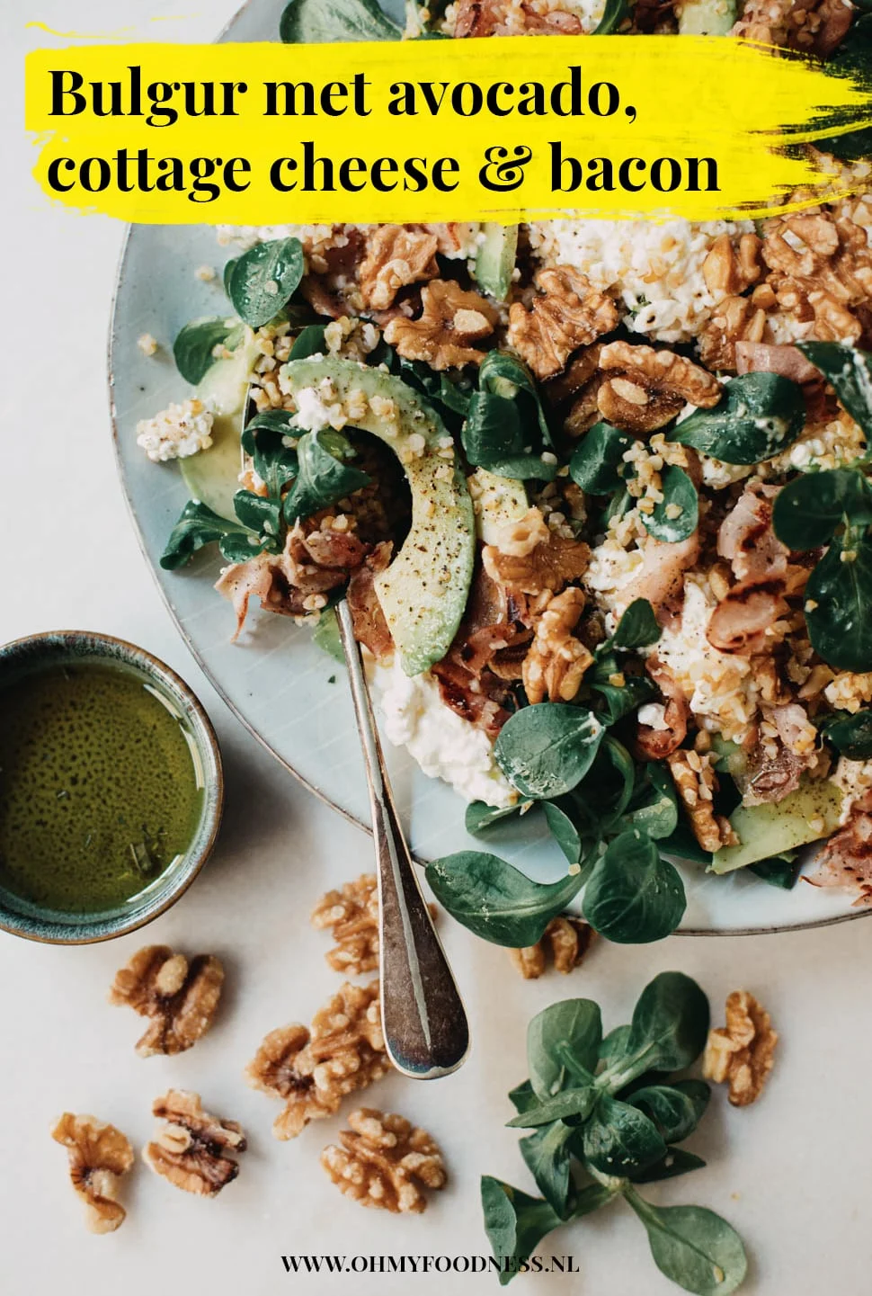 Bulgur met Avocado, Cottage Cheese en Bacon 3 Bulgur Salade met Avocado Cottage Cheese en Bacon Pinterrest