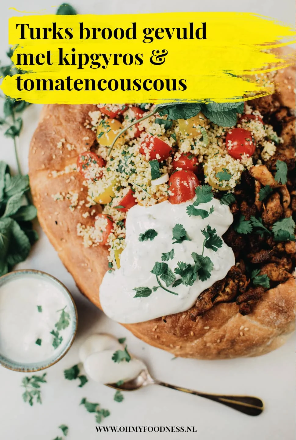 Turks Brood gevuld met Kipgyros en Tomatencouscous 3 Turks Brood gevuld met Kipgyros en Tomatencouscous Pinterest