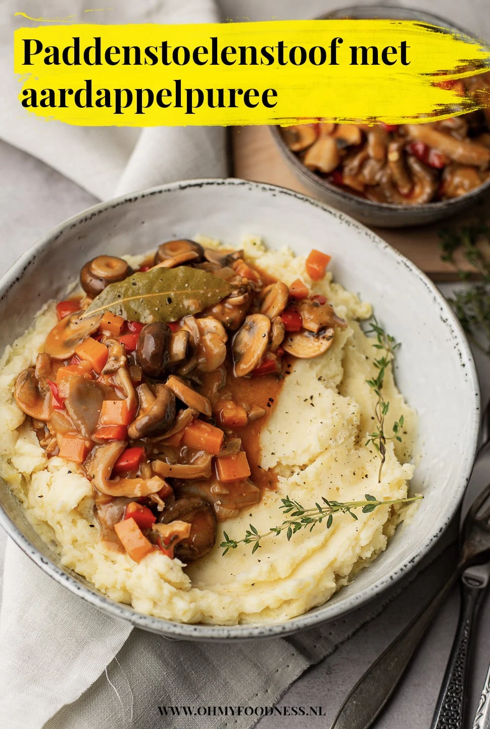 Paddenstoelenstoof met aardappelpuree 4 Paddenstoelenstoof met aardappelpuree