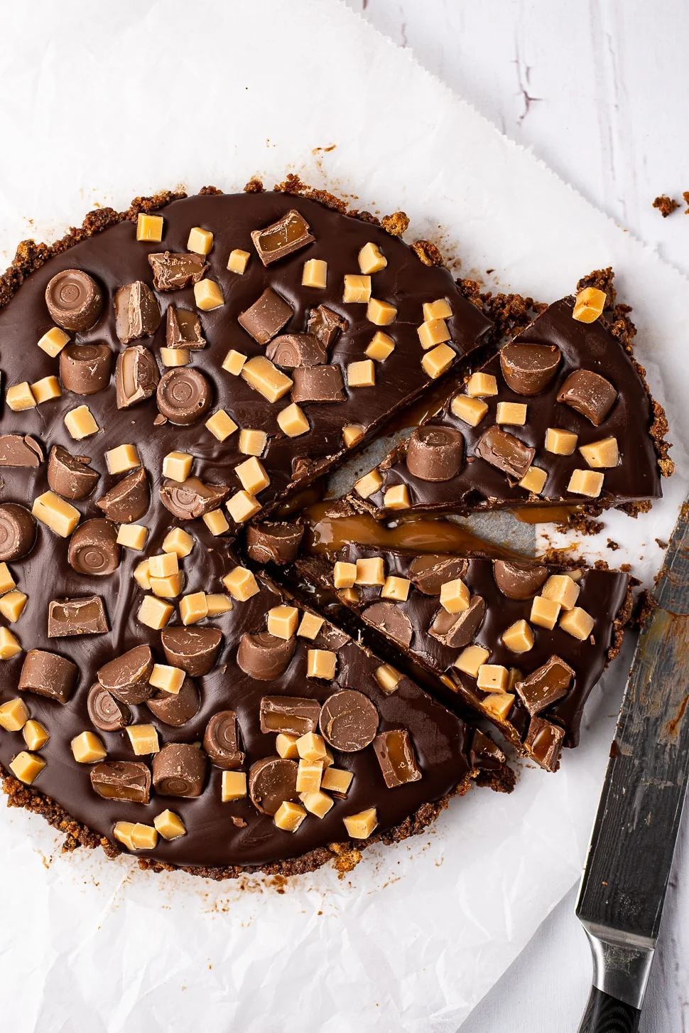 Super simpele no bake Rolo taart 1 No bake Rolo taart