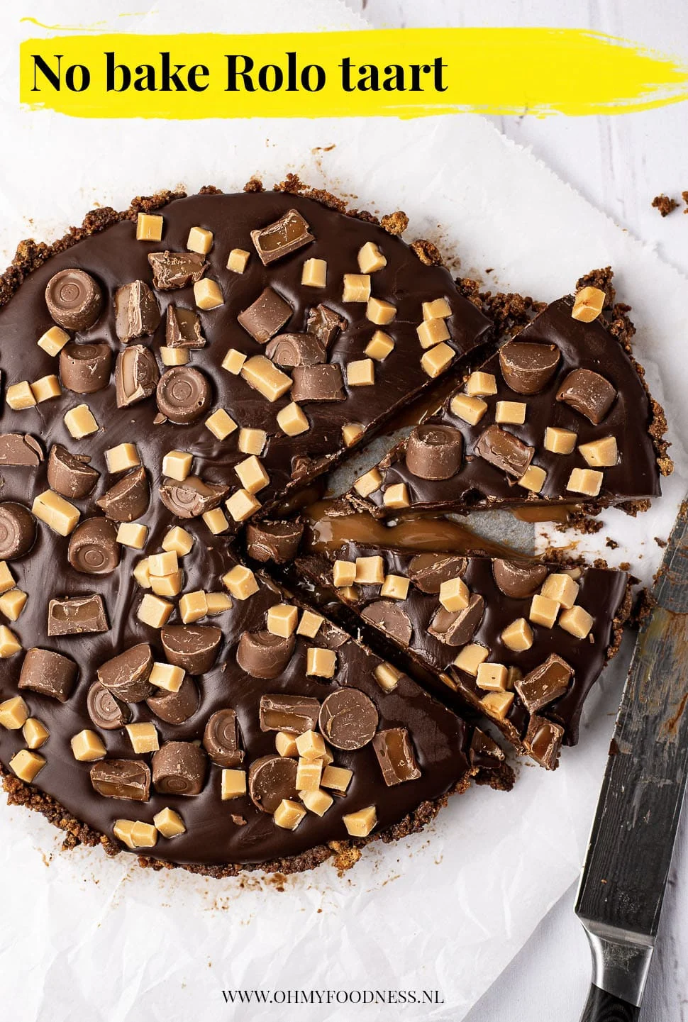 Super simpele no bake Rolo taart 3 No bake Rolo taart