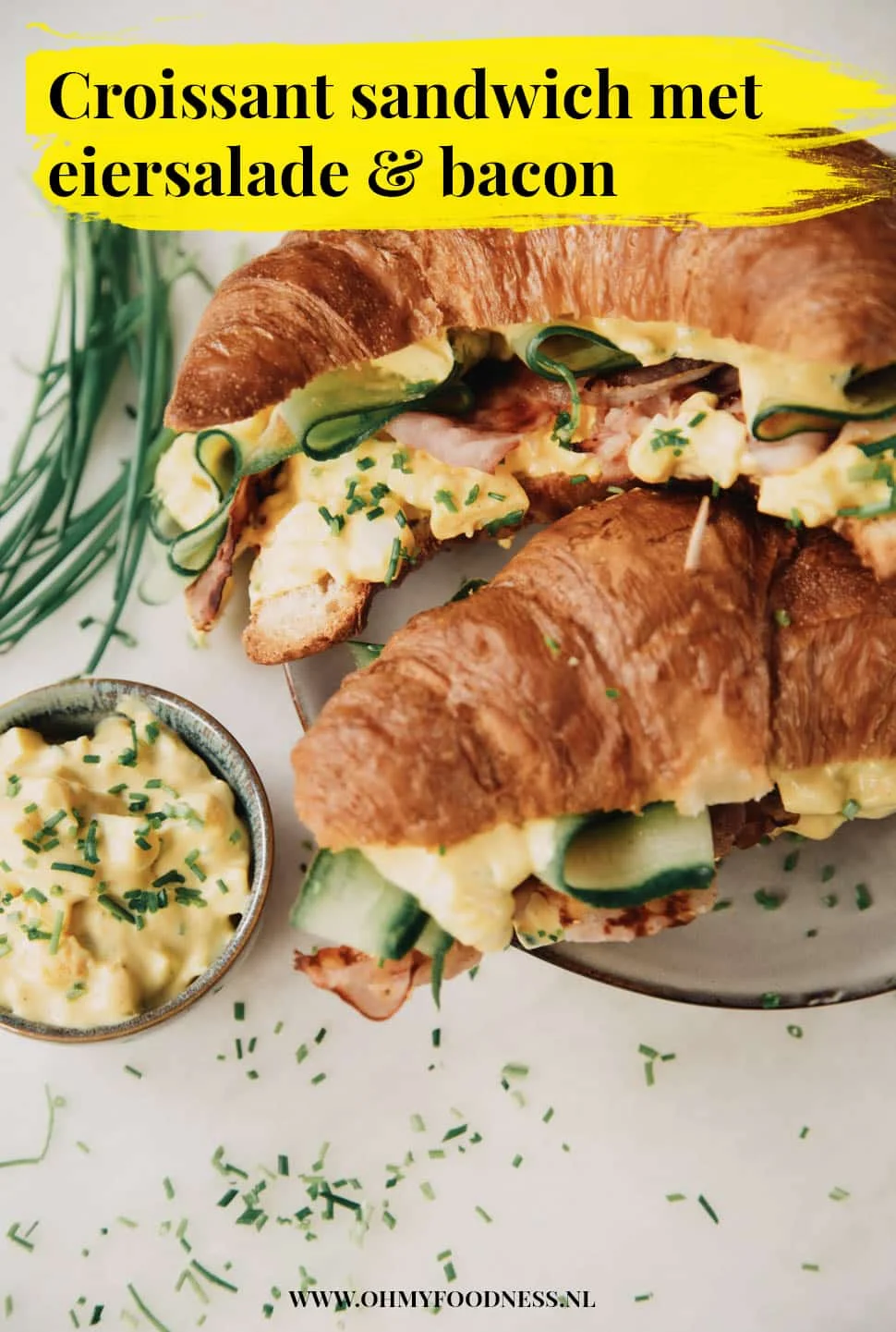 Fastfood Friday: Croissant Sandwich met Eiersalade en Bacon 3 PASEN Croissant Sandwich met Eiersalade en Bacon Pinterest