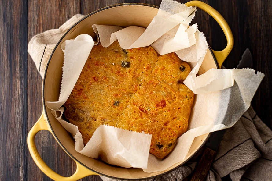 Fastfood Friday: No knead jalapeño-cheddarbrood 3 No knead jalapeno-cheddarbrood