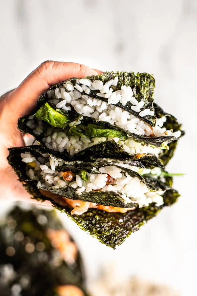 Sushi sandwich (wrap hack) 1 Sushi sandwich met gerookte zalm