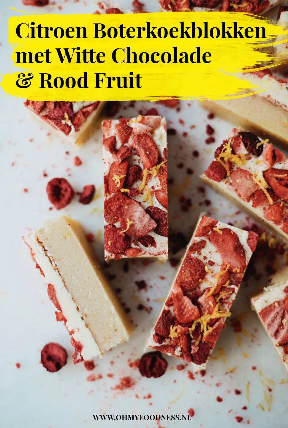 Fastfood Friday: Citroen boterkoek met witte chocolade en rood fruit 3 citroen boterkoek met witte chocolade en rood fruit