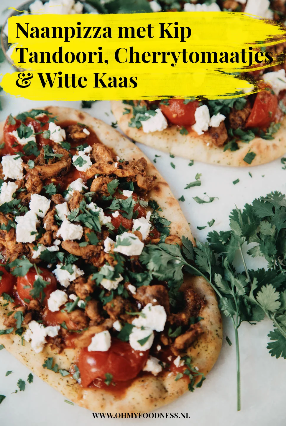 Naanpizza met Kip Tandoori 3 NaanpizzaKipTomaatWitteKaas Pinterest