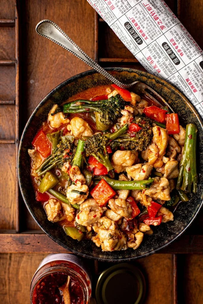 Zoete chili kip roerbak 21 Zoete chili kip roerbak