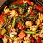 Zoete chili kip roerbak