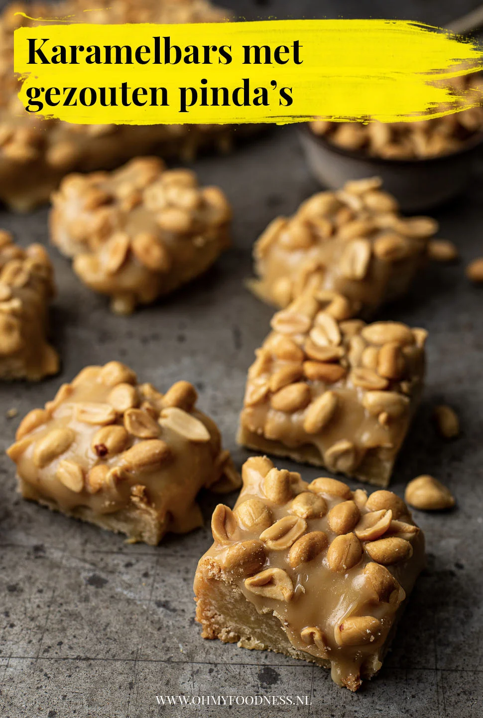 Karamelbars met gezouten pinda's 3 Karamelbars met gezouten pinda's