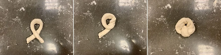 Garlic knots 3 Garlic knots knooptechniek