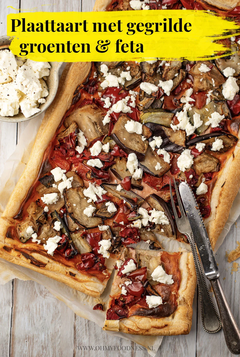 Plaattaart met gegrilde groenten en feta 4 Plaattaart met gegrilde groenten en feta