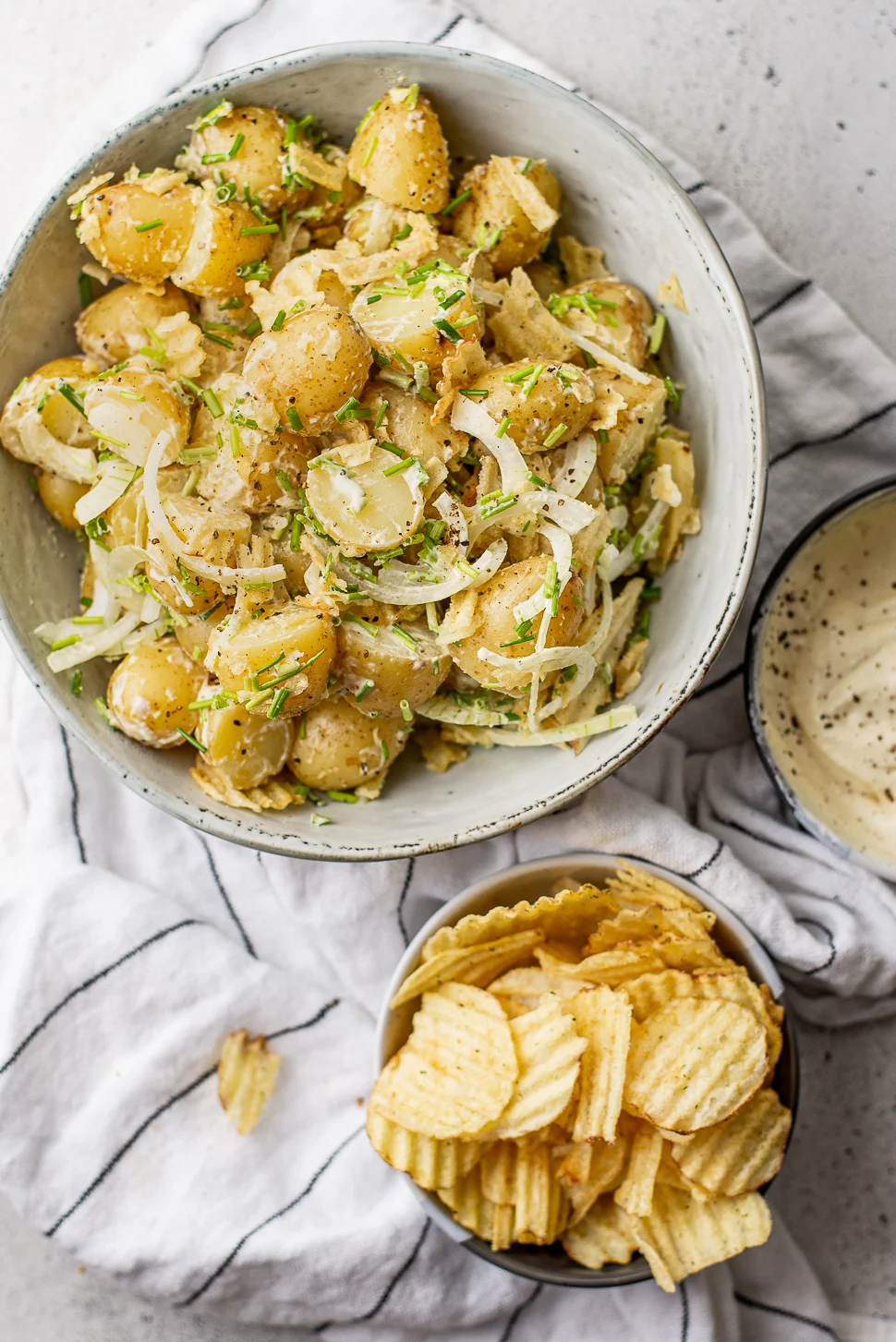 Sour Cream & Onion aardappelsalade 1 Sour cream & Onion aardappelsalade