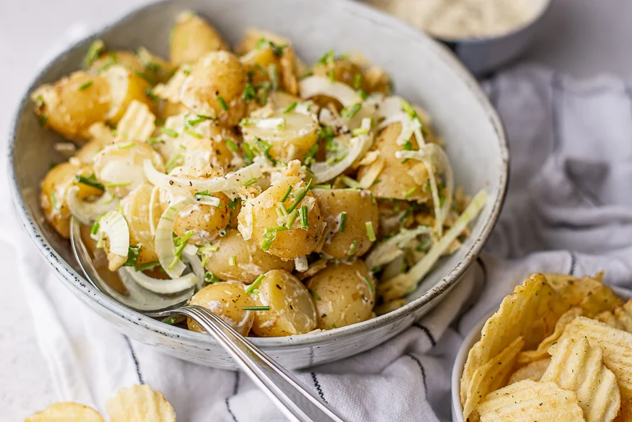 Sour Cream & Onion aardappelsalade 3 Sour cream & Onion aardappelsalade