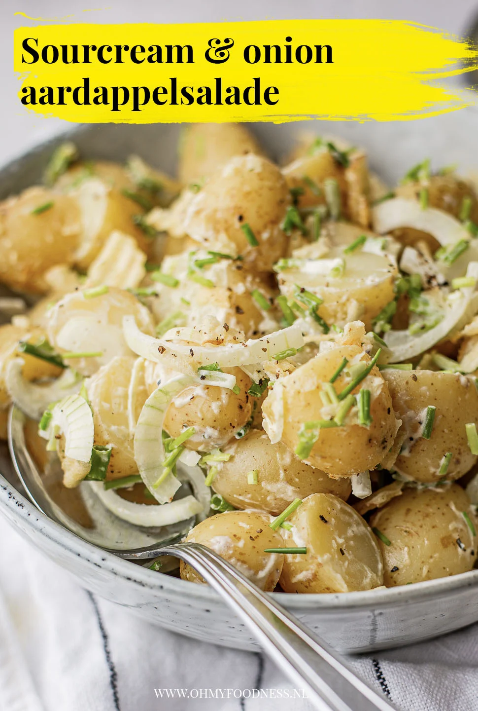 Sour Cream & Onion aardappelsalade 4 Sour cream & Onion aardappelsalade