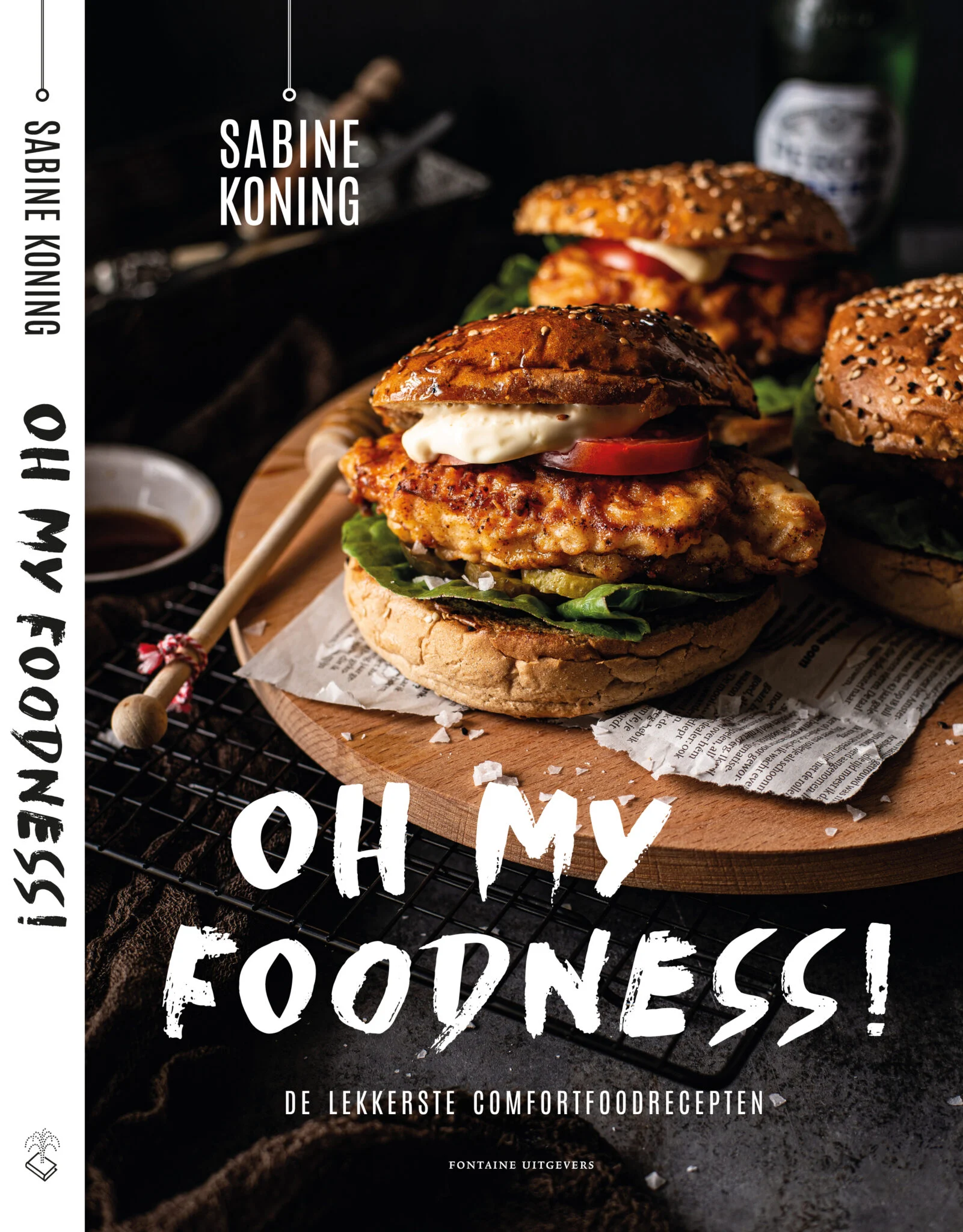 Broodje met krokante kipburger met honing 1 OH MY FOODNESS!