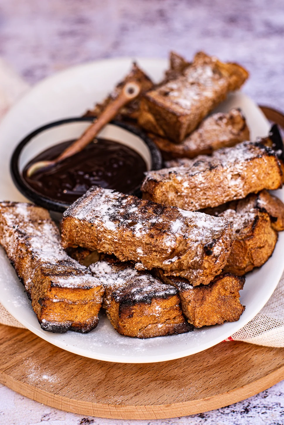 Fastfood Friday: Wentelteefjes van de BBQ 1 Wentelteefjes van de BBQ met chocoladedipsaus