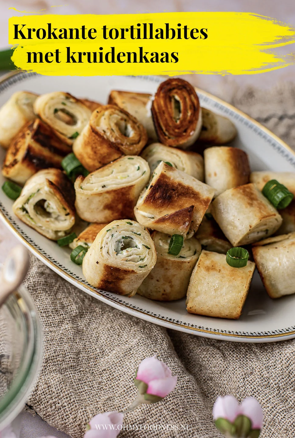 Picknicksnack: Krokante tortillabites met kruidenkaas 4 Knapperige tortillabites met kruidenkaas