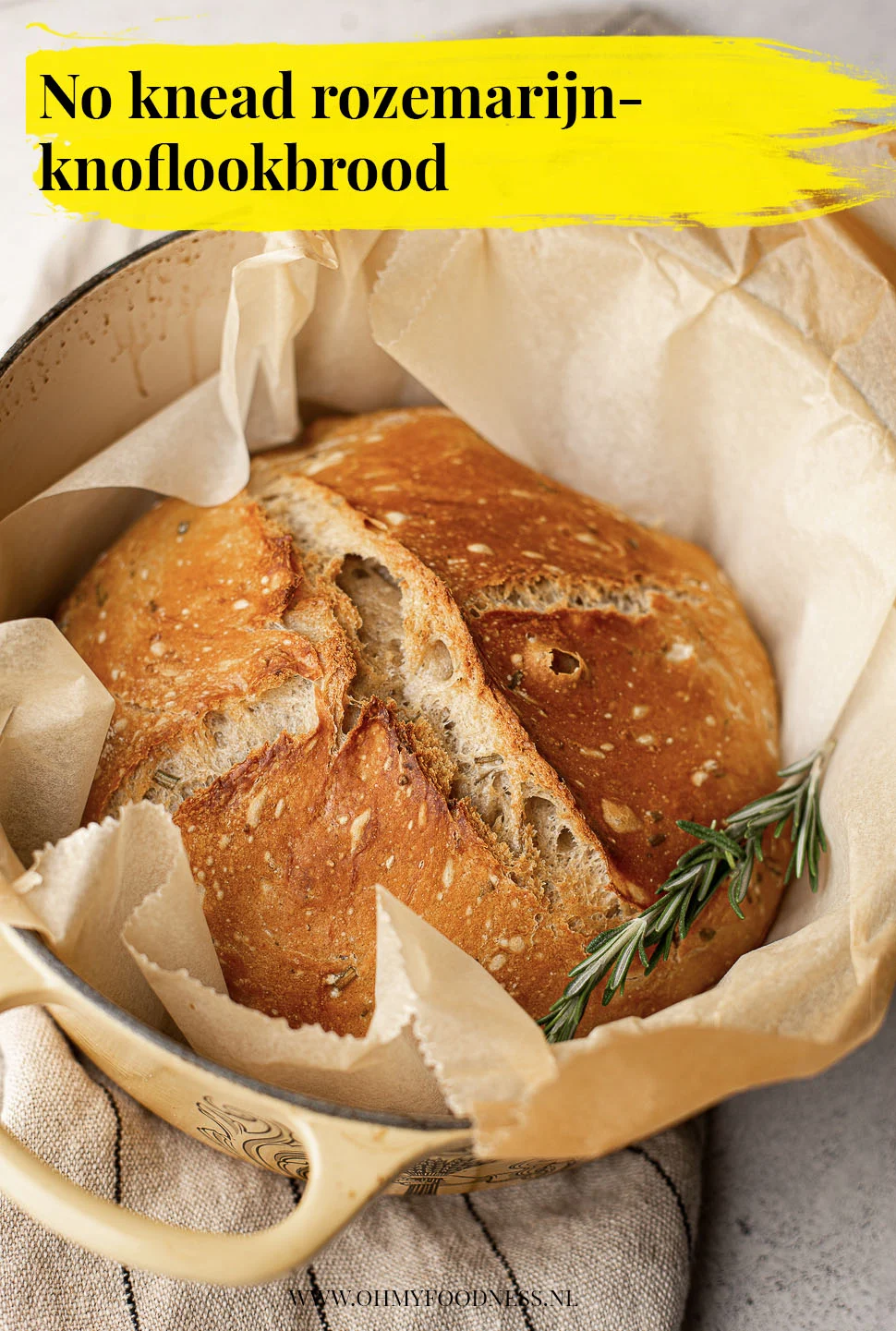 No knead rozemarijn-knoflookbrood 4 rozemarijn-knoflookbrood
