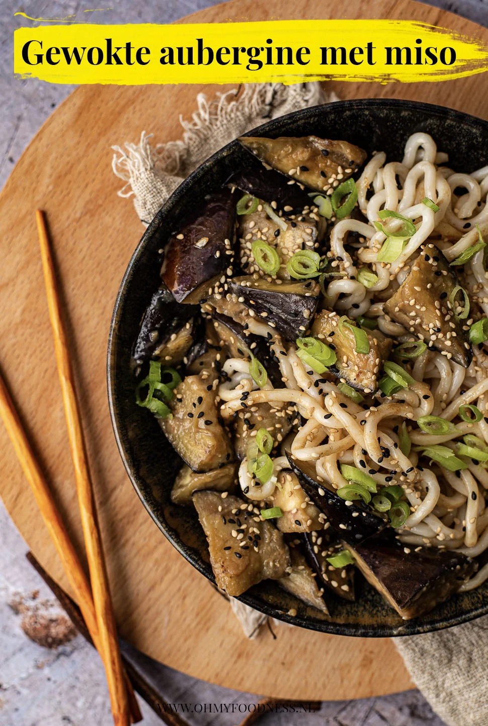 Gewokte aubergine met miso 3 gewokte aubergine met miso
