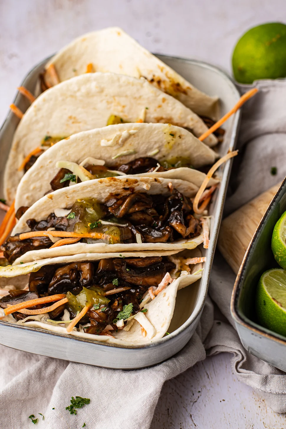 Soft taco's met pulled portobello 2 soft taco's met pulled portobello