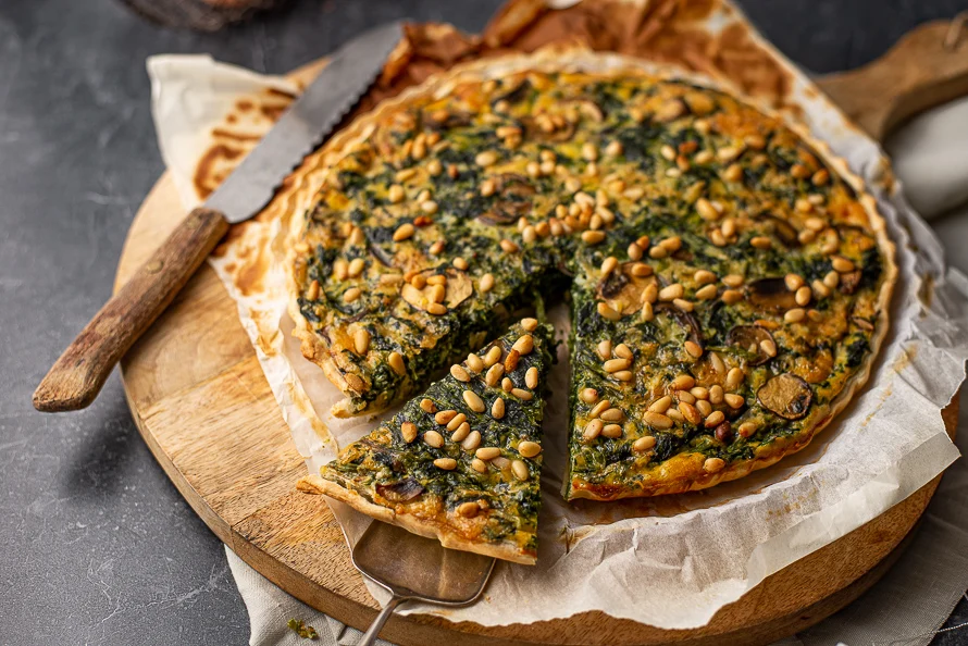 Spinazie-champignonquiche 3 Spinazie-champignonquiche