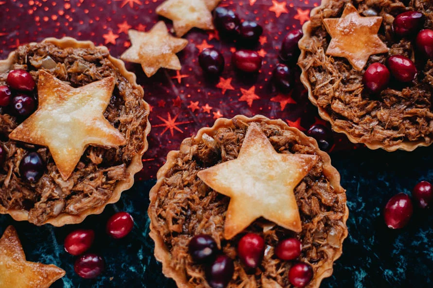 Pulled pork tartelettes met cranberrysaus 2 Pulled pork tartelettes met cranberrysaus
