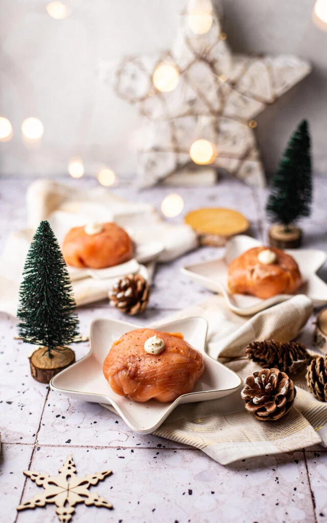 Gerookte zalmbonbons met garnalencocktail 1 gerookte zalmbonbons met garnalencocktail