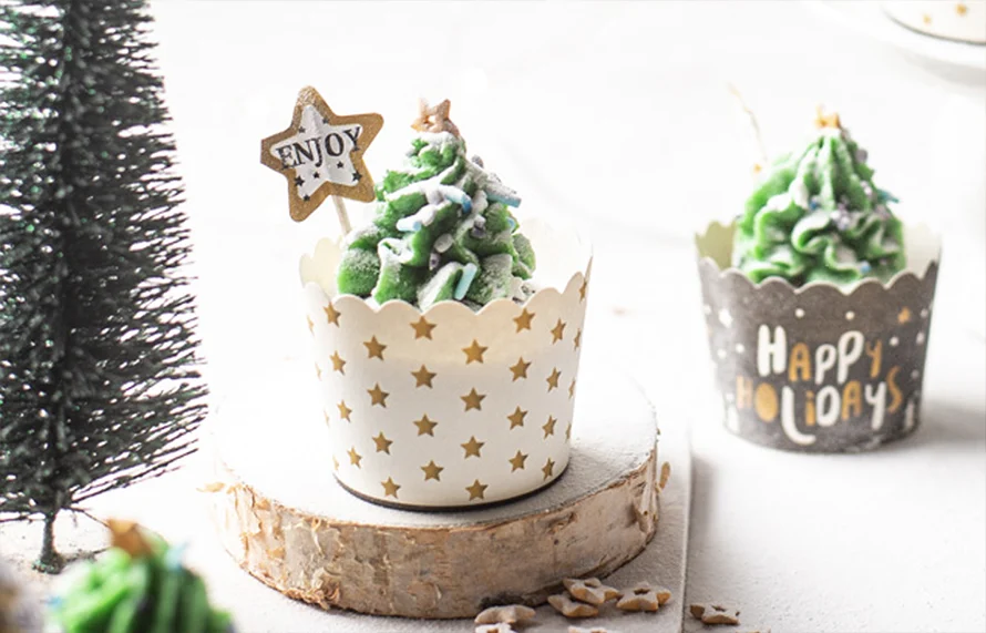 Kerstboom cupcakes (Bakken met kinderen) 4 kerstboom cupcakes