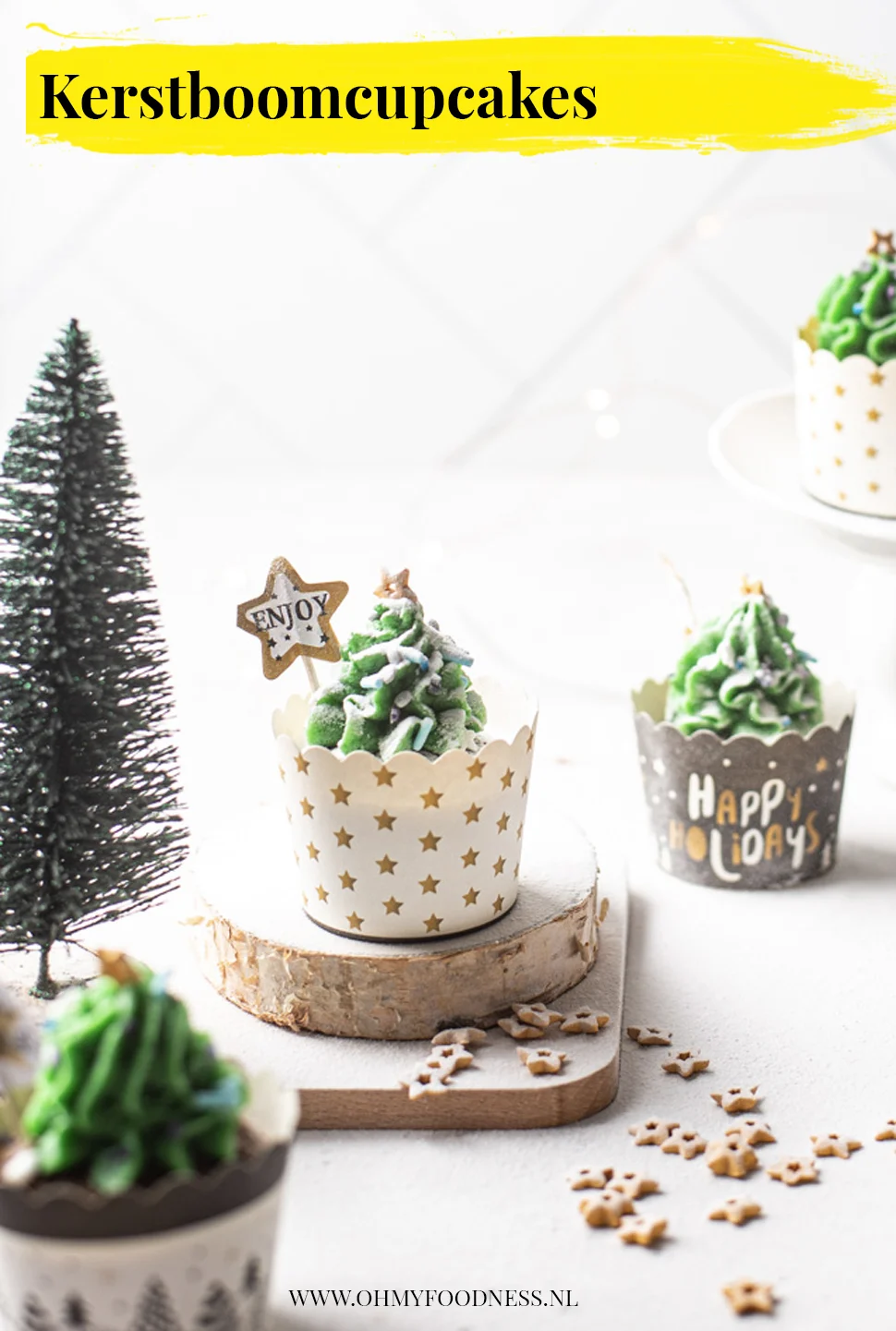 Kerstboom cupcakes (Bakken met kinderen) 5 kerstboom cupcakes