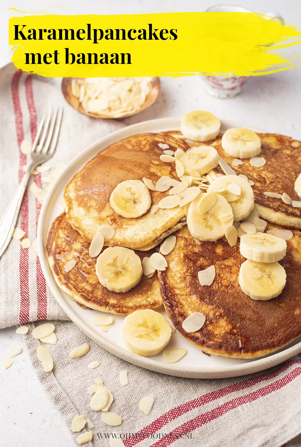 Karamelpancakes met banaan 3 karamelpancakes met banaan