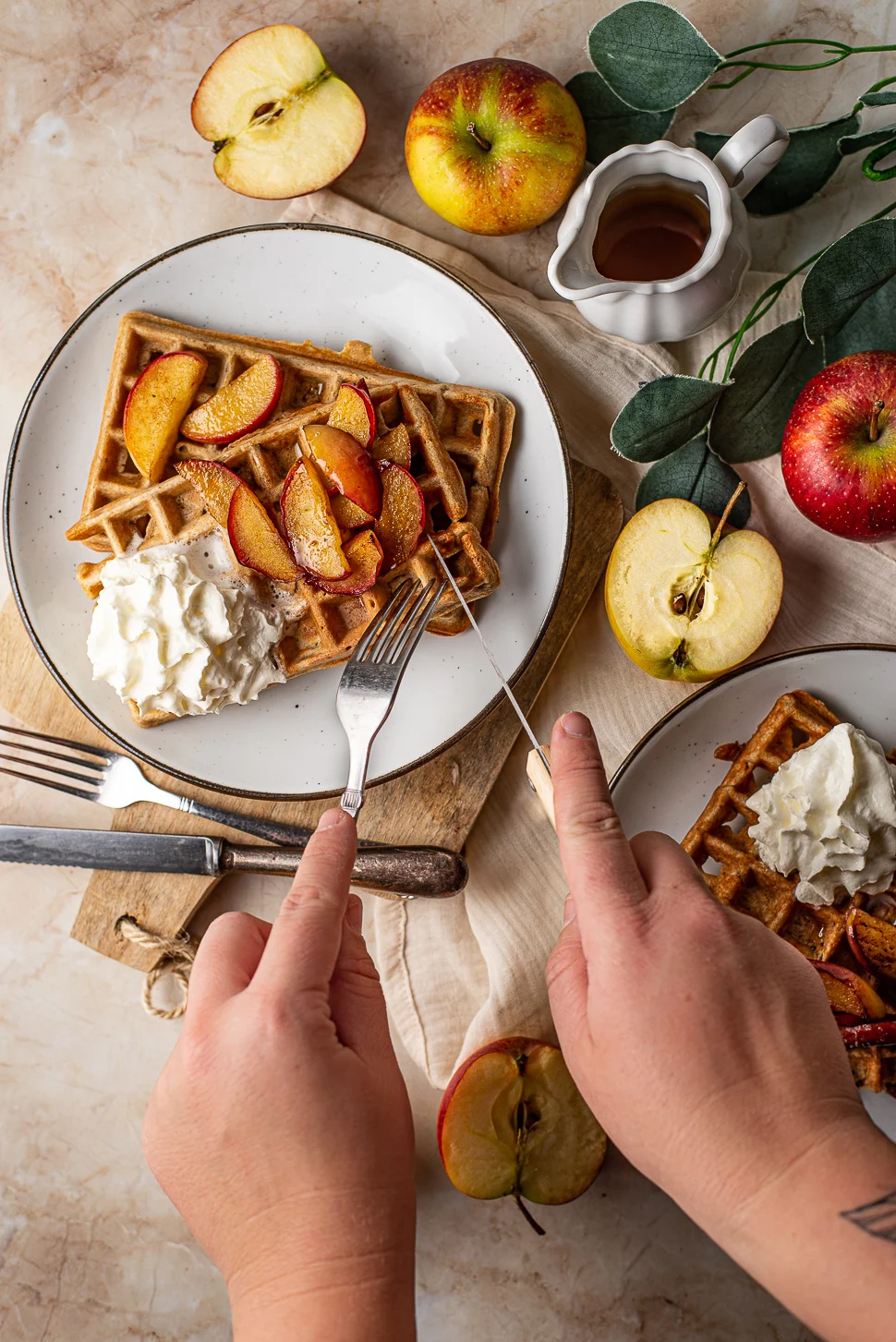 15x kerstontbijt recepten 14 Appeltaartwafels