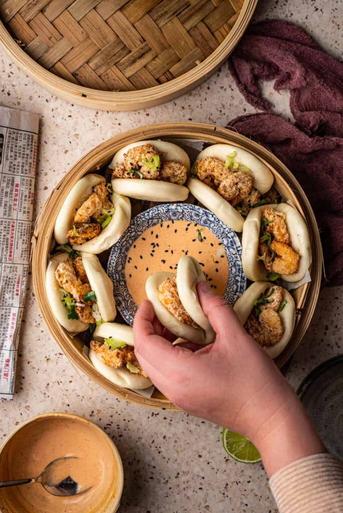 Bao's met crispy kokosgarnalen 20 Bao's met crispy kokosgarnalen