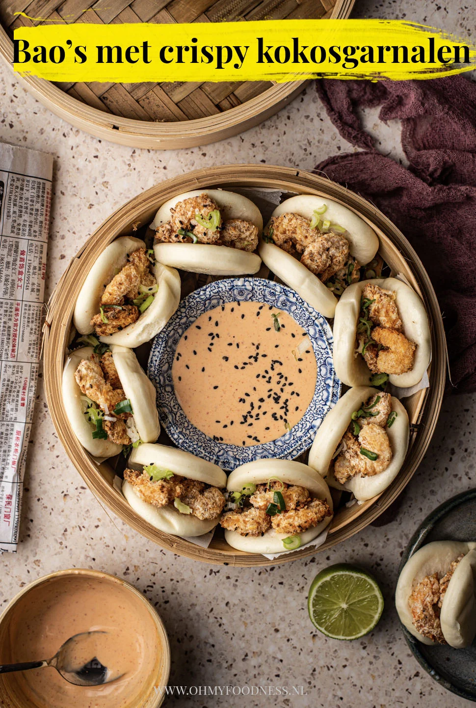 Bao's met crispy kokosgarnalen 4 Bao's met crispy kokosgarnalen