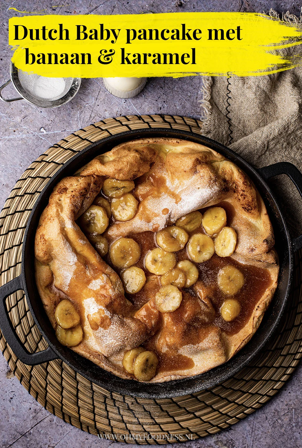 Fastfood Friday: Dutch Baby Pancake met banaan en karamel 4 Dutch baby pancake met banaan en karamel