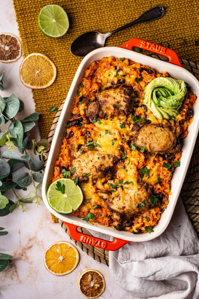 Mexicaanse rijstschotel met kip 19 Mexicaanse rijstschotel met kip