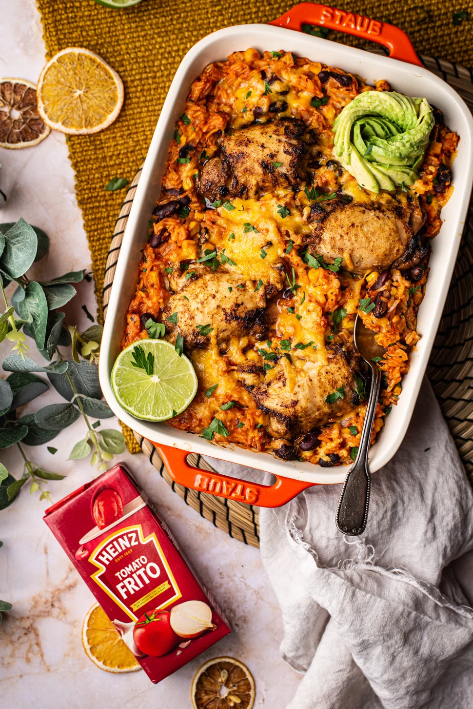 Mexicaanse rijstschotel met kip 3 Mexicaanse rijstschotel met kip