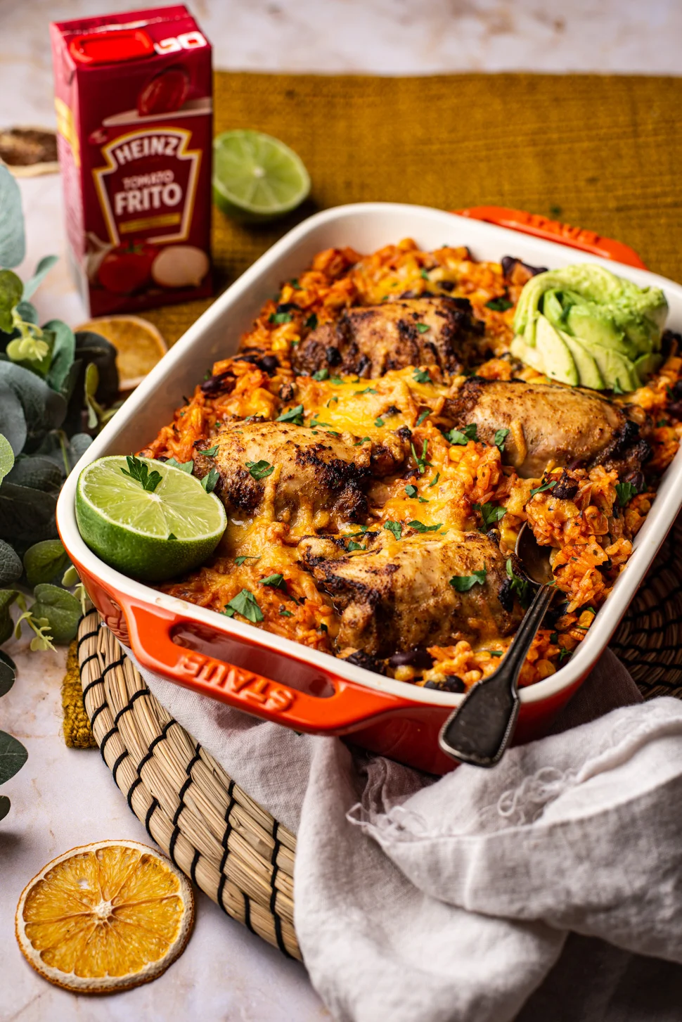Mexicaanse rijstschotel met kip 2 Mexicaanse rijstschotel met kip