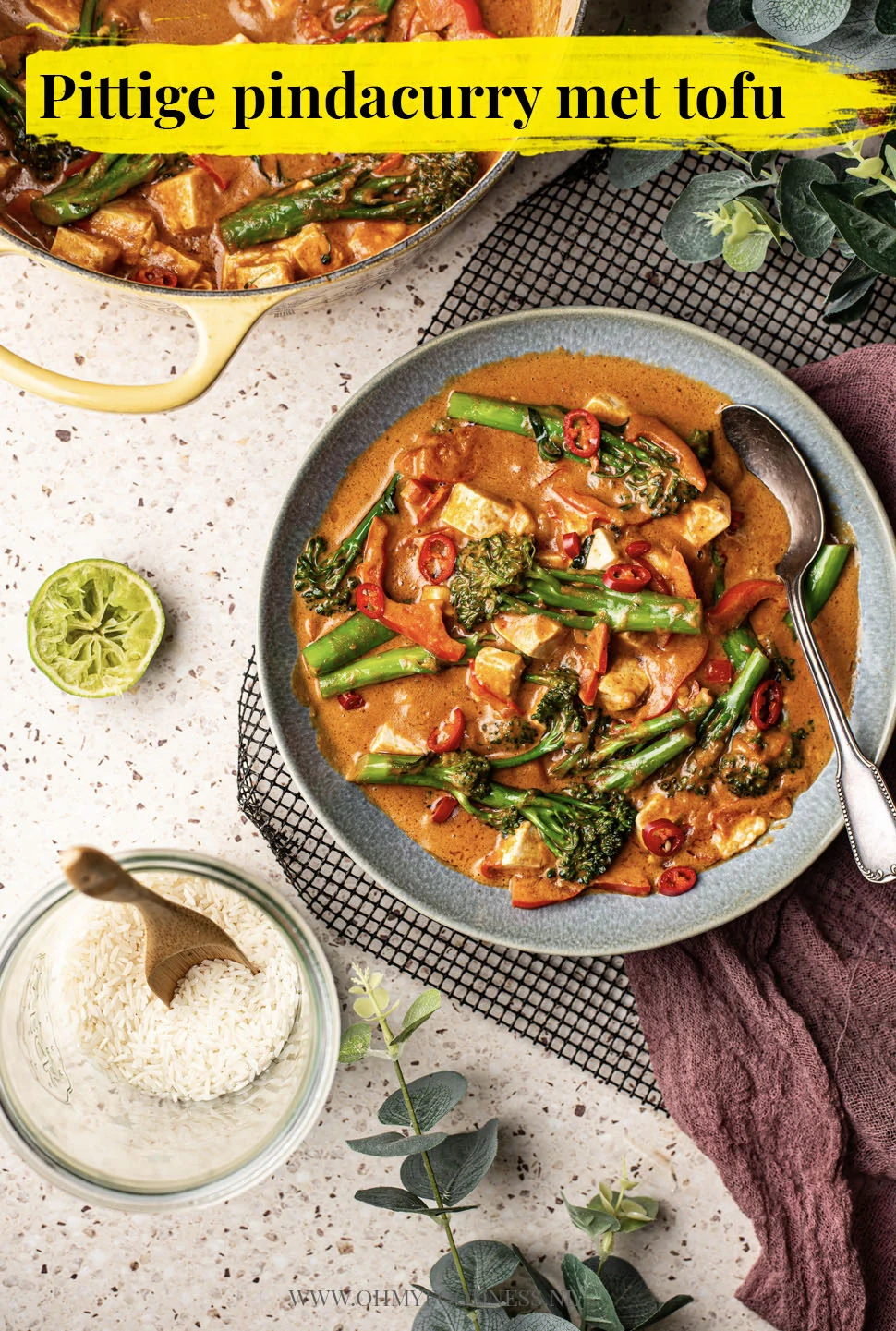 Pittige pindacurry met tofu 3 Pittige pindacurry met tofu