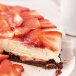 No bake citroen & aardbeiencheesecake