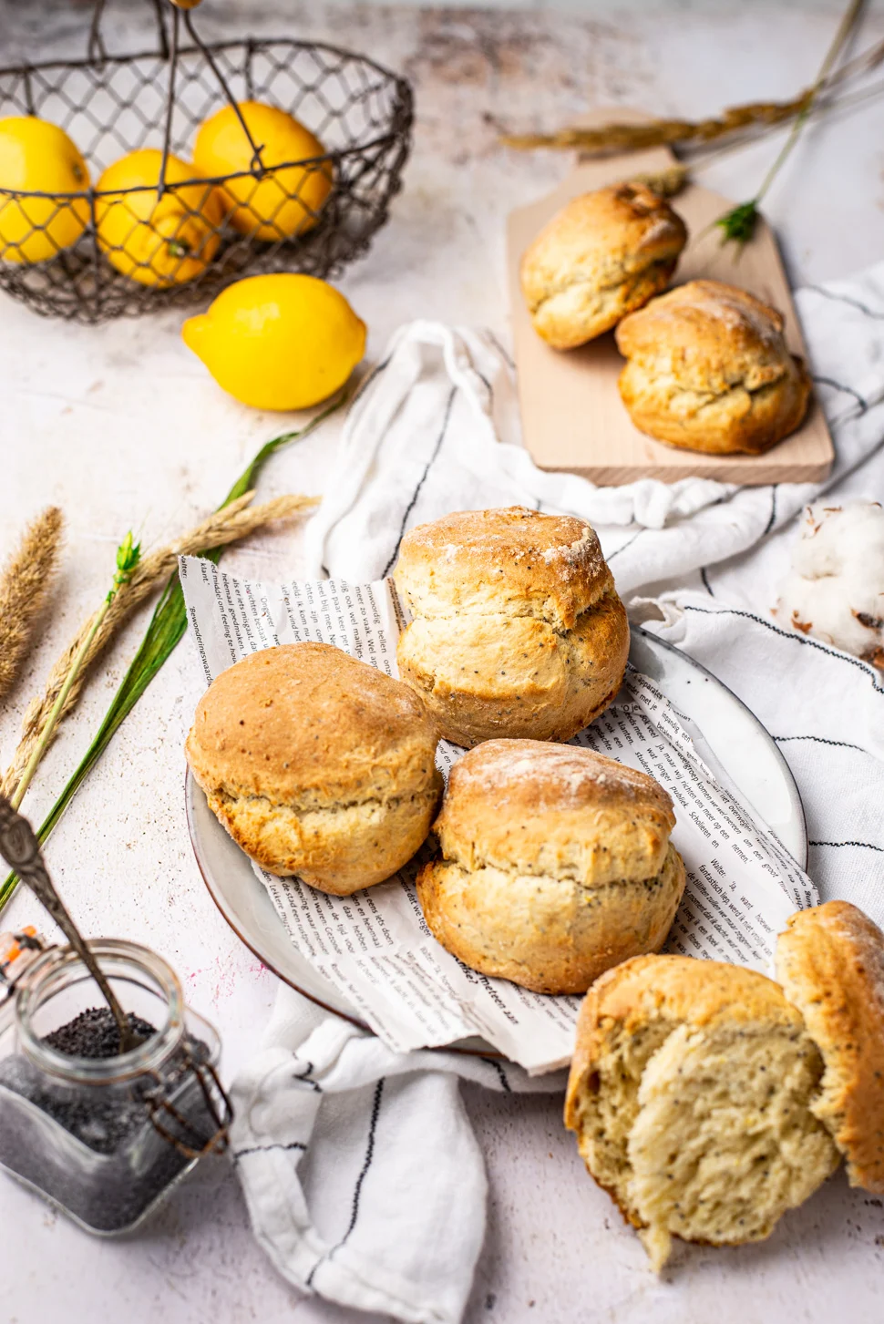 Citroen-maanzaad scones 1 Citroen-maanzaadscones