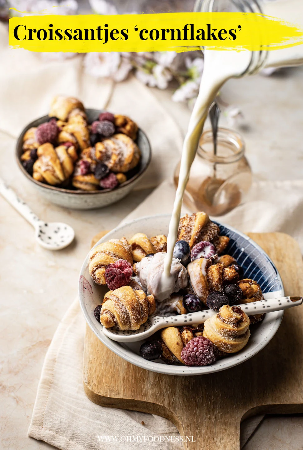 Croissantjes 'cornflakes' 4 croissantjes cornflakes