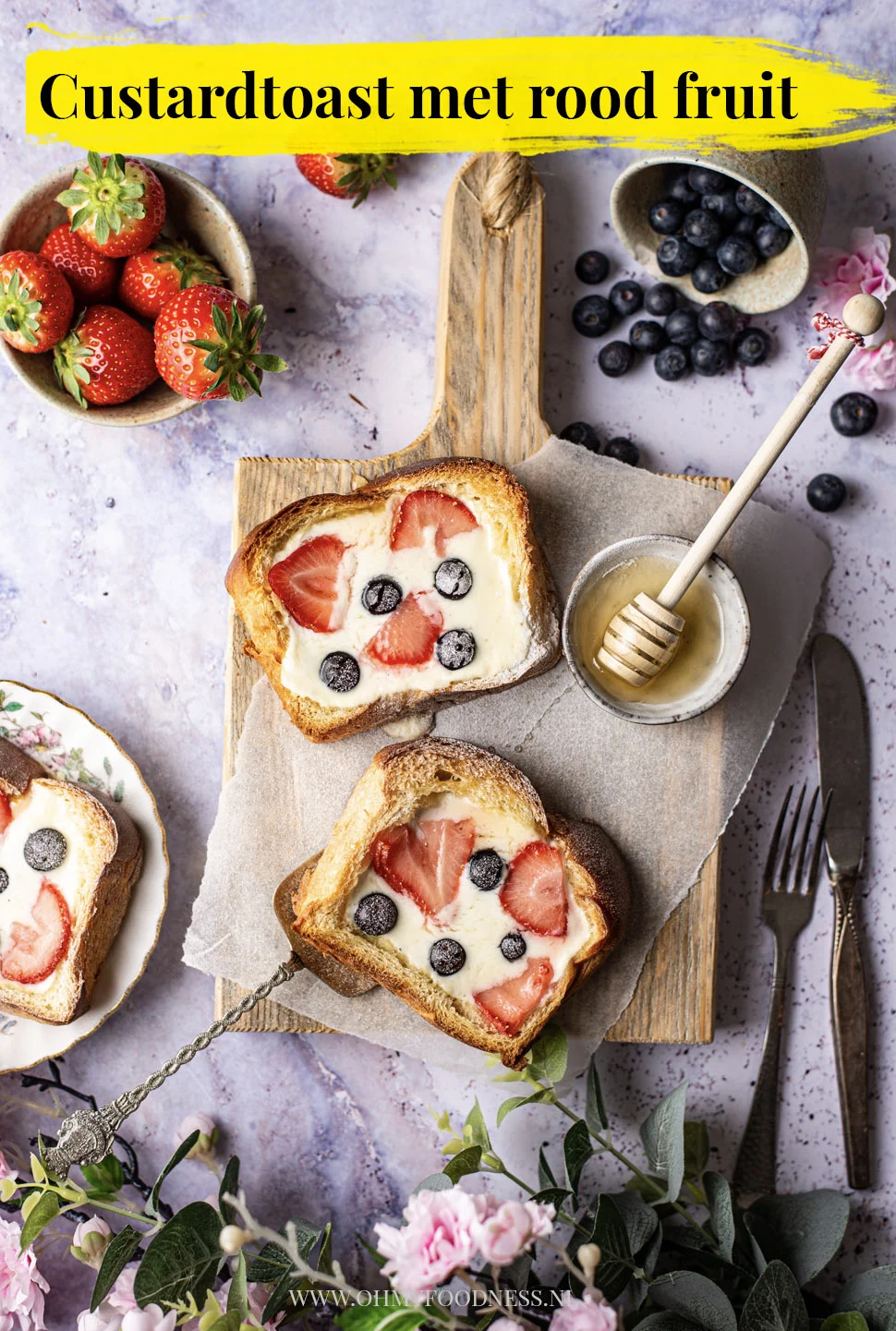 Custardtoast met rood fruit 3 Custardtoast met rood fruit