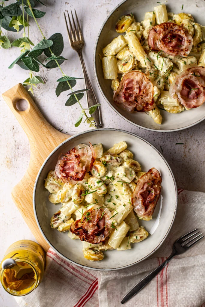 Gnocchi met witte asperges & krokante pancetta 26 gnocchi met witte asperges