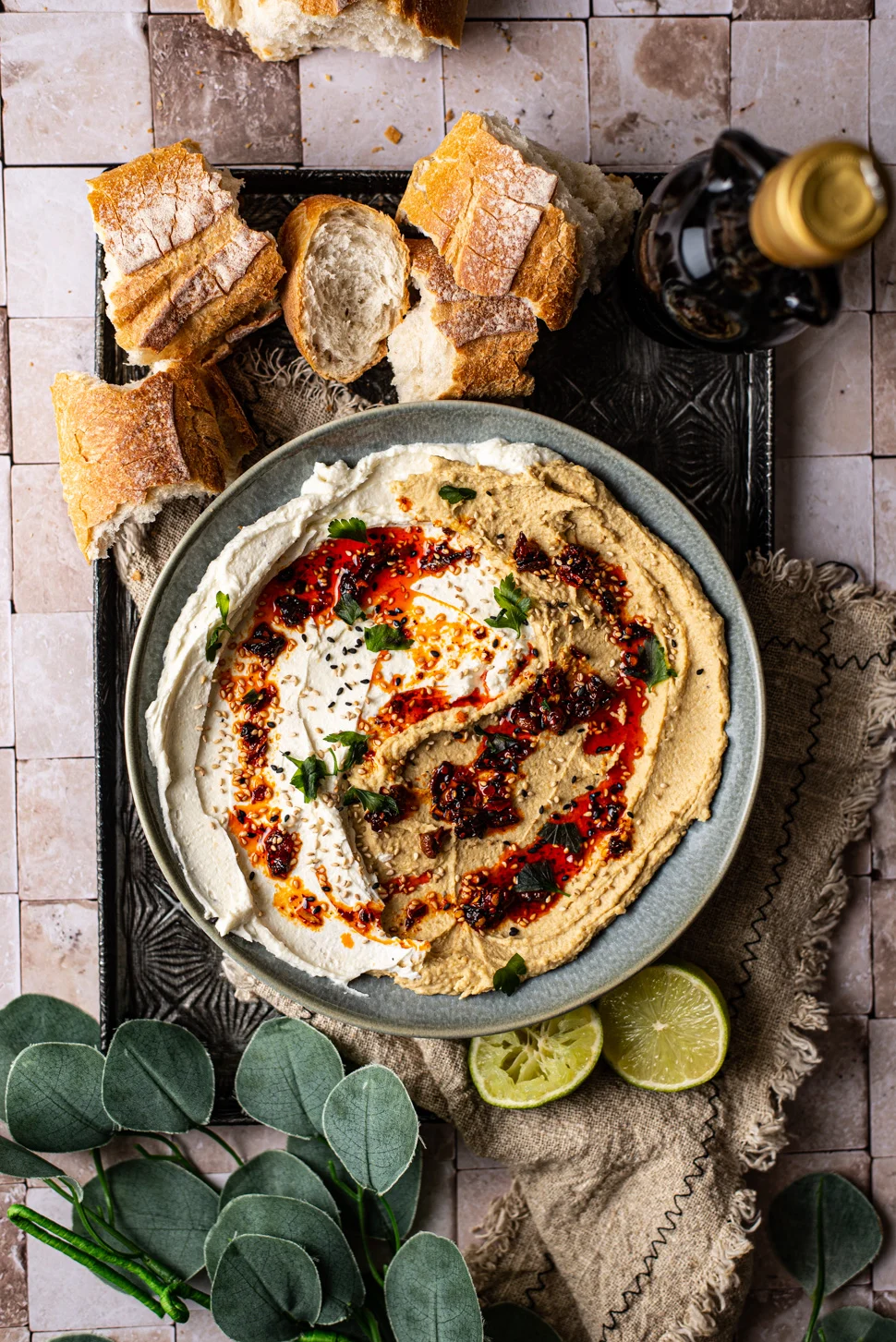 Hummus & geklopte fetadip 1 hummus & geklopte fetadip