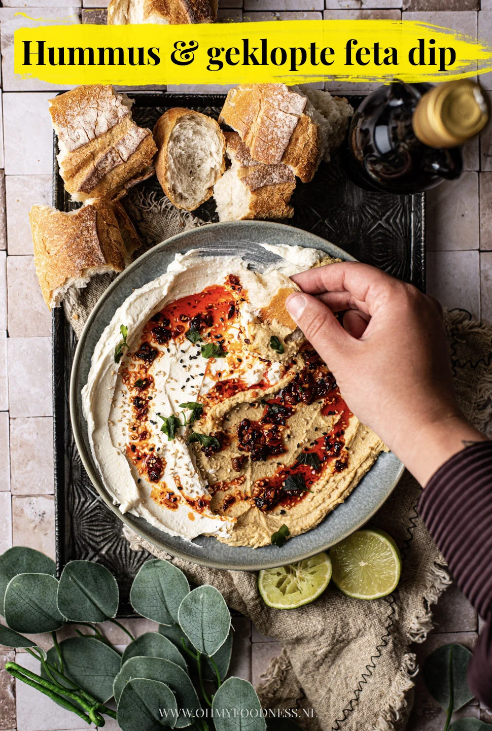 Hummus & geklopte fetadip 4 hummus & geklopte fetadip