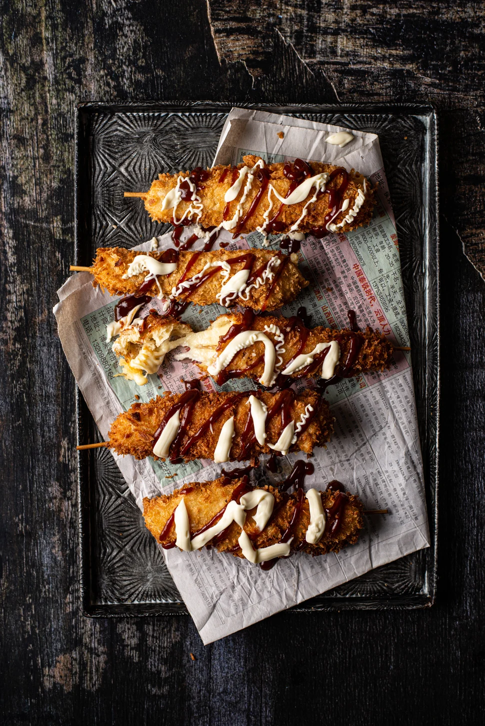 Fastfood Friday: Koreaanse corn dogs 2 koreaanse corn dogs