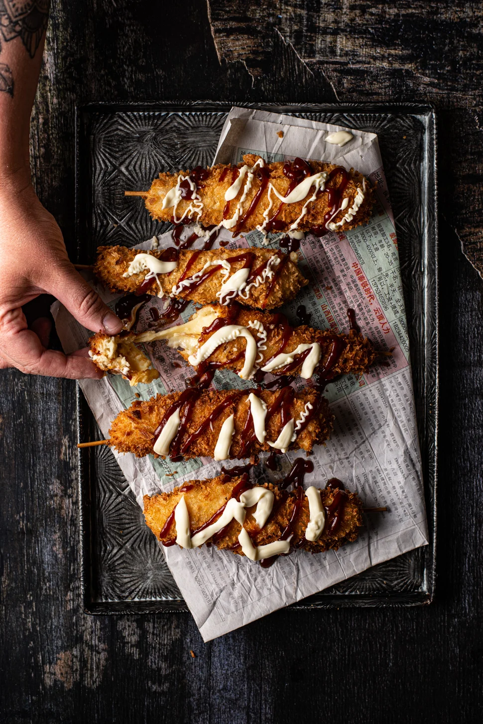 Fastfood Friday: Koreaanse corn dogs 3 koreaanse corn dogs